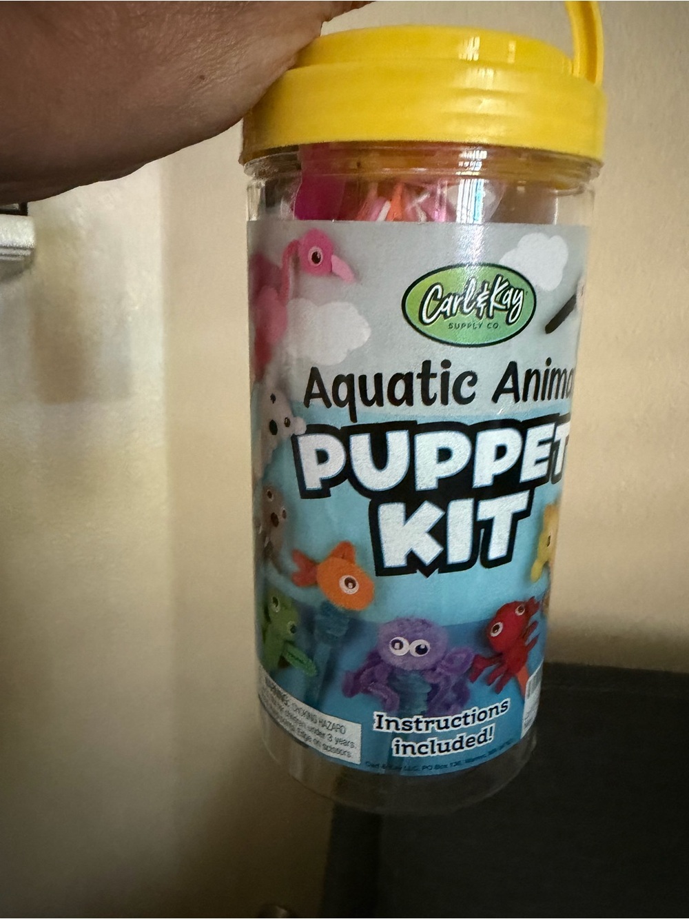 Yellow Aquatic Animals Puppet Kit
